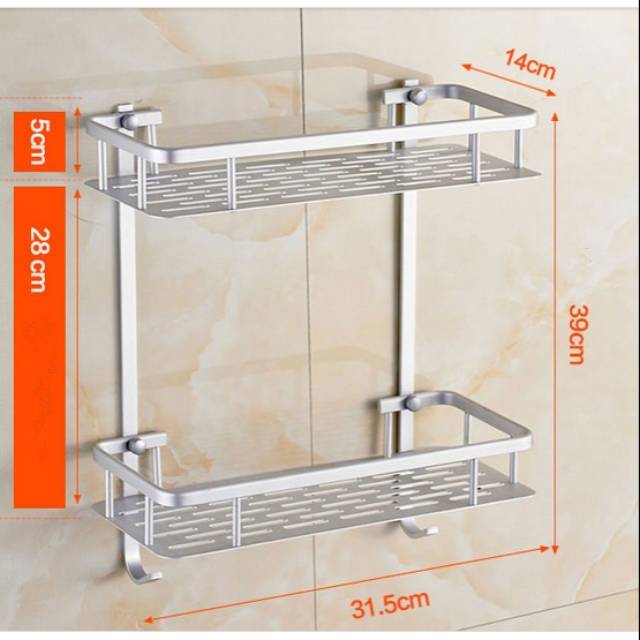 Rak multifungsi dinding/Rak dinding aluminium/Rak serbaguna