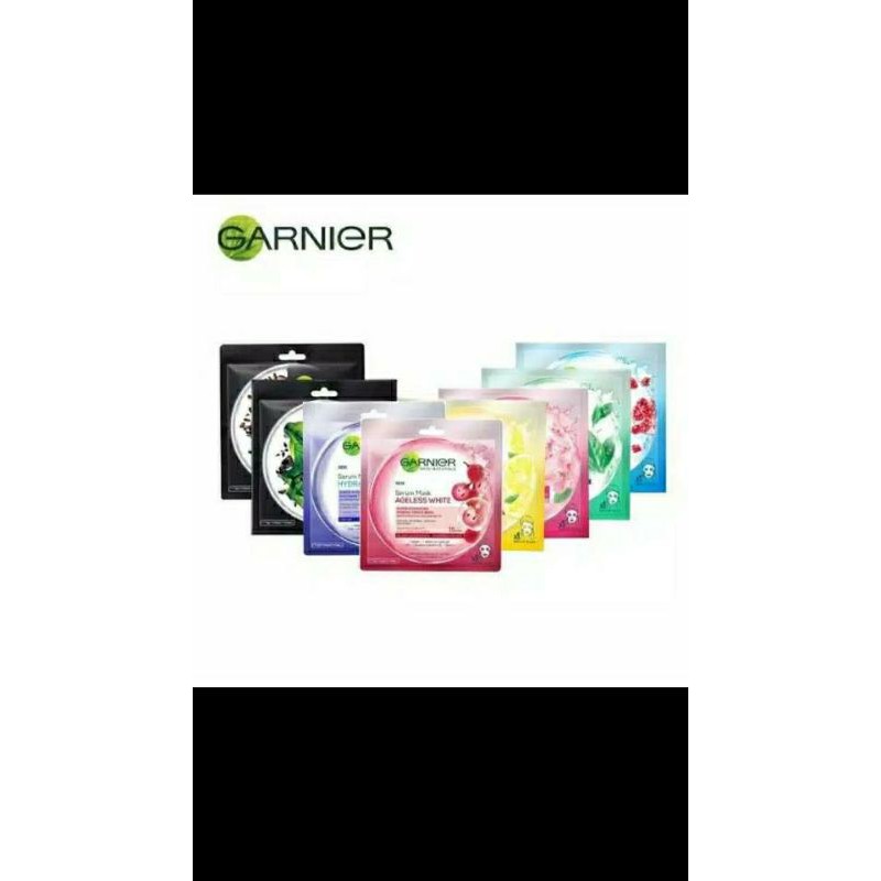 masker wajah garnier serum mask/sheet mask