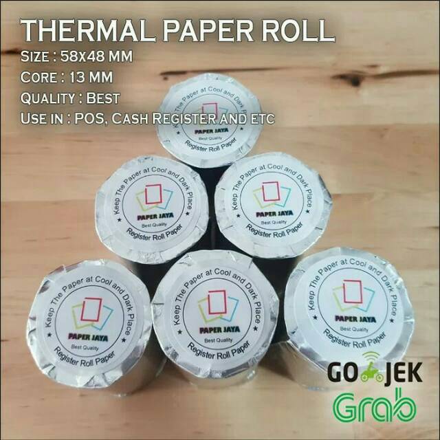 

Kertas Struk Thermal 58x48 Paper Jaya Thermal Roll Paper