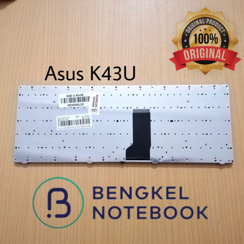 Keyboard Asus K42 N43JM K43T U30 U30JC K43E K43SA U80 No Baut putih