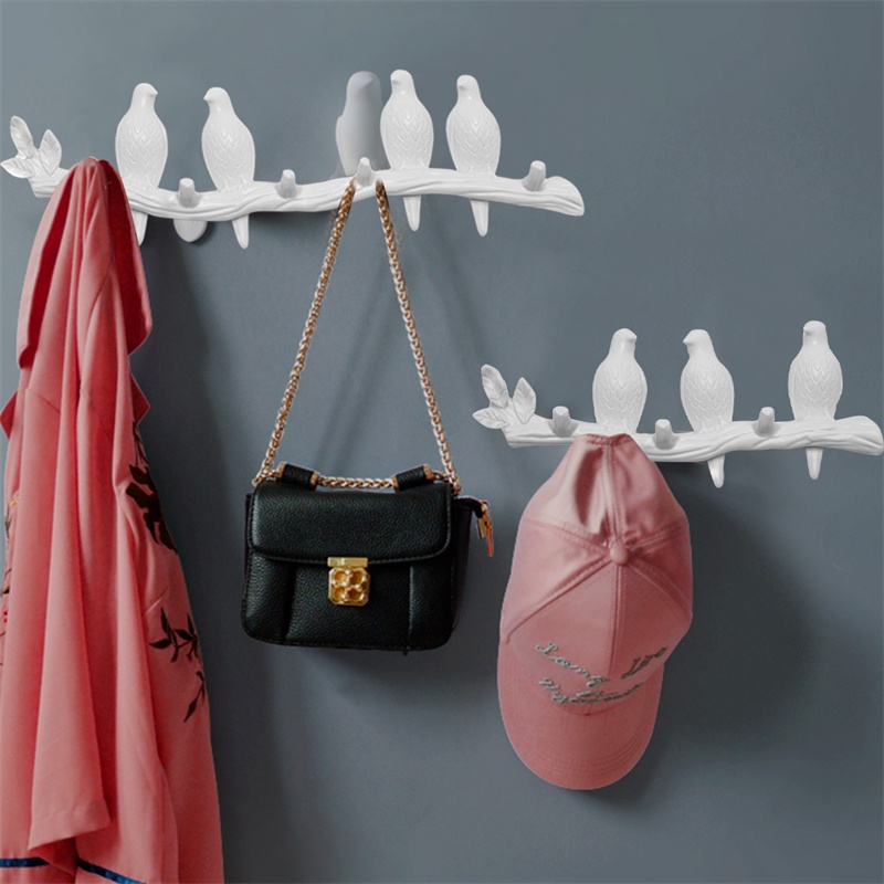 TK Creative Bird Shape Wall Hooks ABS Towel Hooks Living Room Hanger Towel Key Hat Handbag Holder Home Decoration