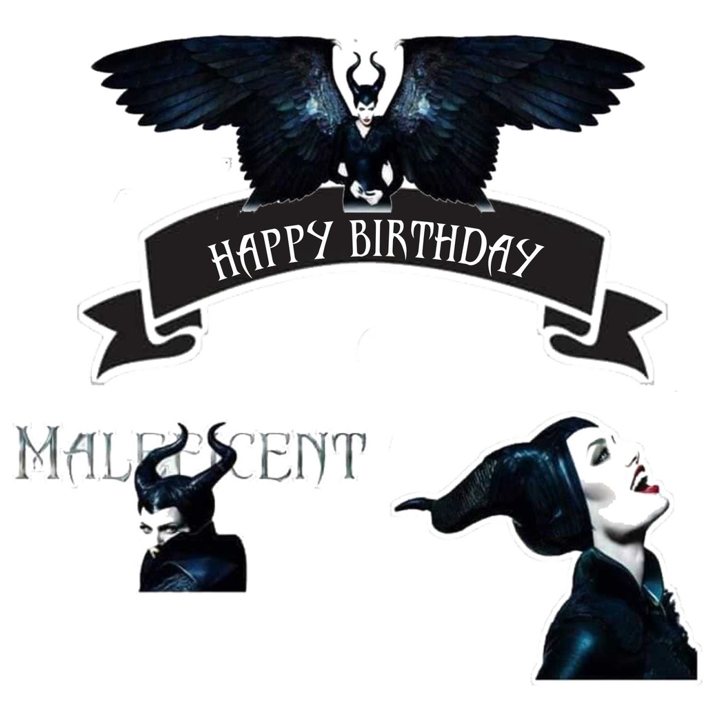 

HIASAN KUE CUSTOM MALEFICENT TOPPER CAKE ULANG TAHUN TOPPER ULTAH