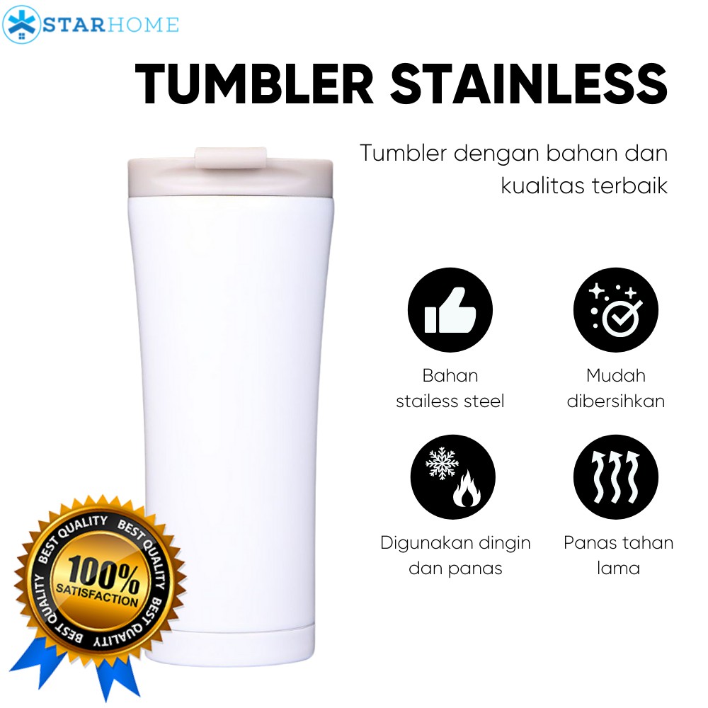 Tumbler Tahan Panas Termos Panas Dingin Starhome Tumbler Niagara Botol Minum Tahan Panas Flip Cup