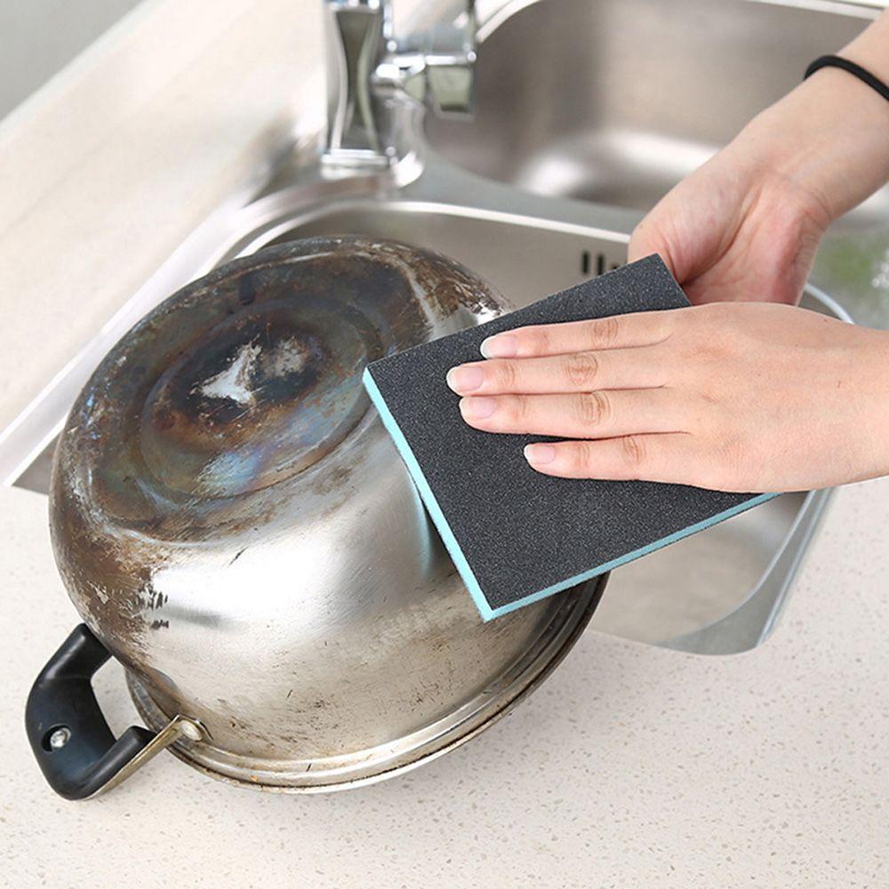 [Elegan] Spons Pasir Diamond Portable Berguna Abrasive Amplas Dua Sisi Pembersih Kerak Poles Pad