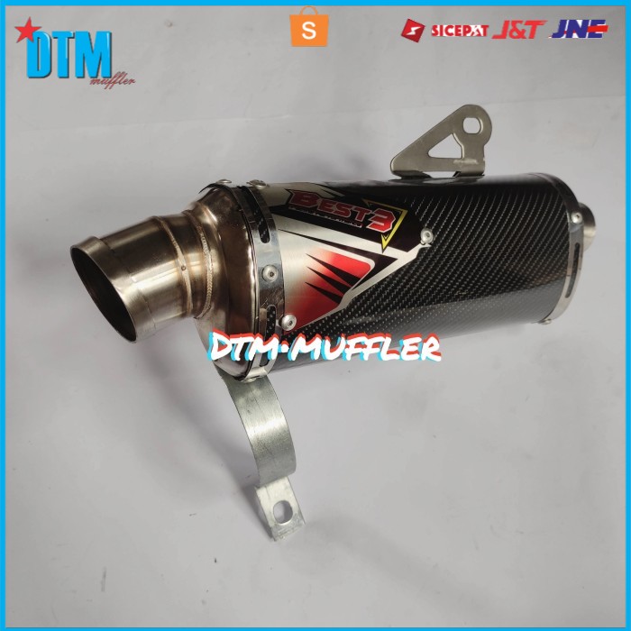 silincer knalpot best3 oval carbon