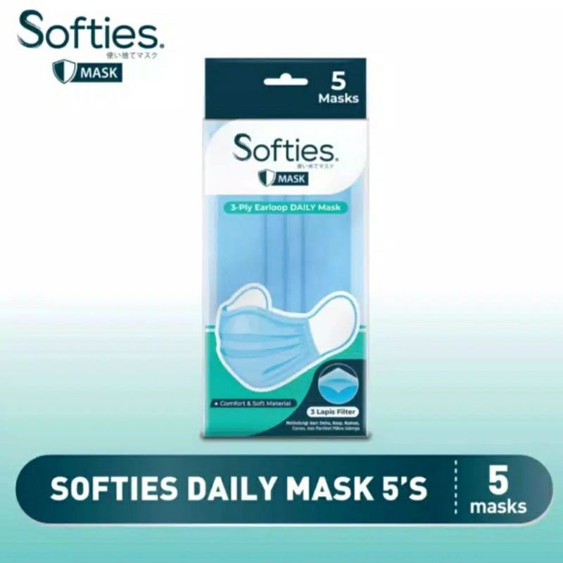 Masker softies isi 5 pcs