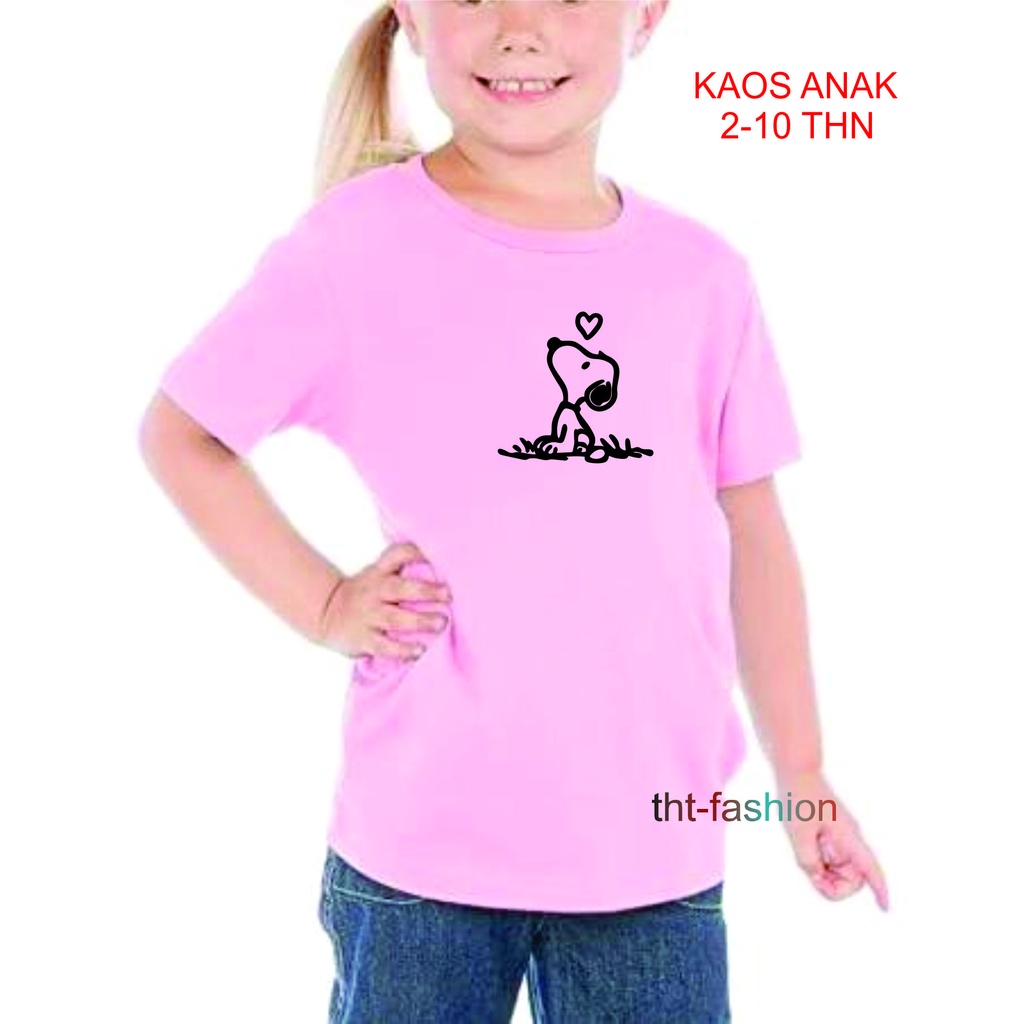 Kaos anak unisex snopi atasan anak lengan pendek kaos oblong anak