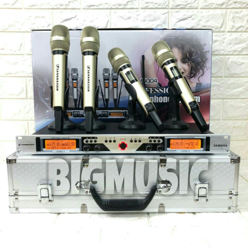 Mic Wireless Sennheiser 9004 - 4 Mic Handheld-BIGmusic