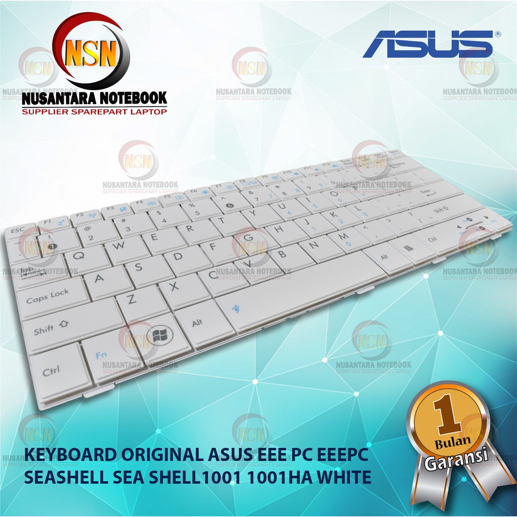 Keyboard Original Asus Eee PC EeePC Seashell 1001 1001DB 1001HA WHITE