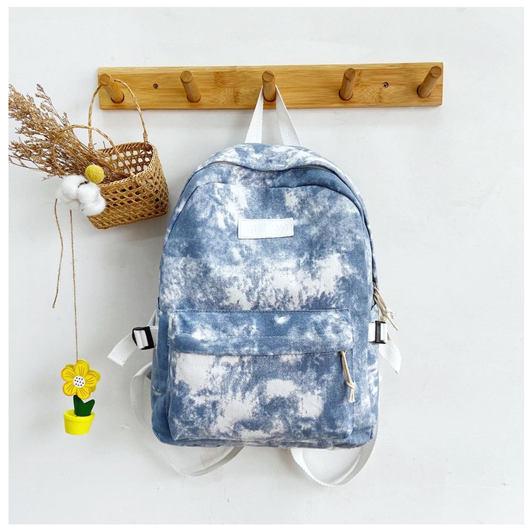 TAS RANSEL WANITA KANVAS TIE DYE ZENIN TA449B2 BACKPACK REMAJA KOREA KEKINIAN CEWEK GENDONG PUNGGUNG BESAR SEKOLAH KULIAH KERJA BATAM PREMIUM MURAH