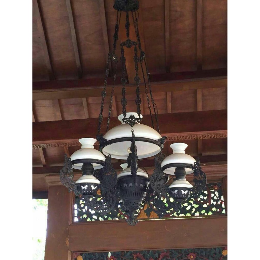 Lampu OVJ Cabang 4 Gantung Klasik Antik Jawa