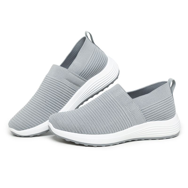 Marelow Lily - Sepatu Slip-On Rajut Wanita-Grey