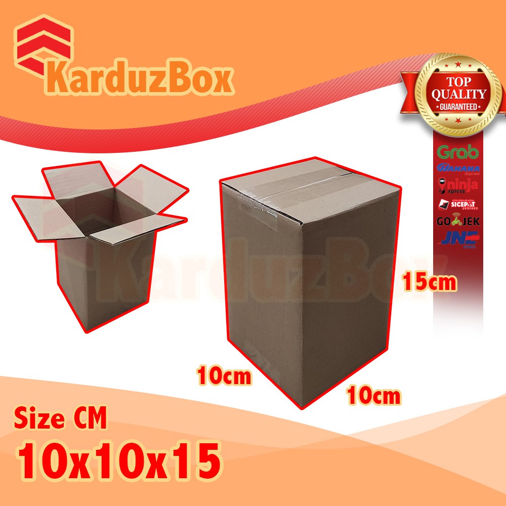

10x10x15 kardus box packaging POLOS BARU