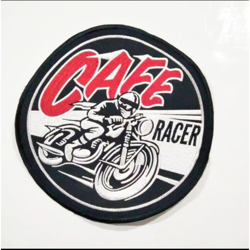 patch bordiran emblem jaket cafe racer besar keren