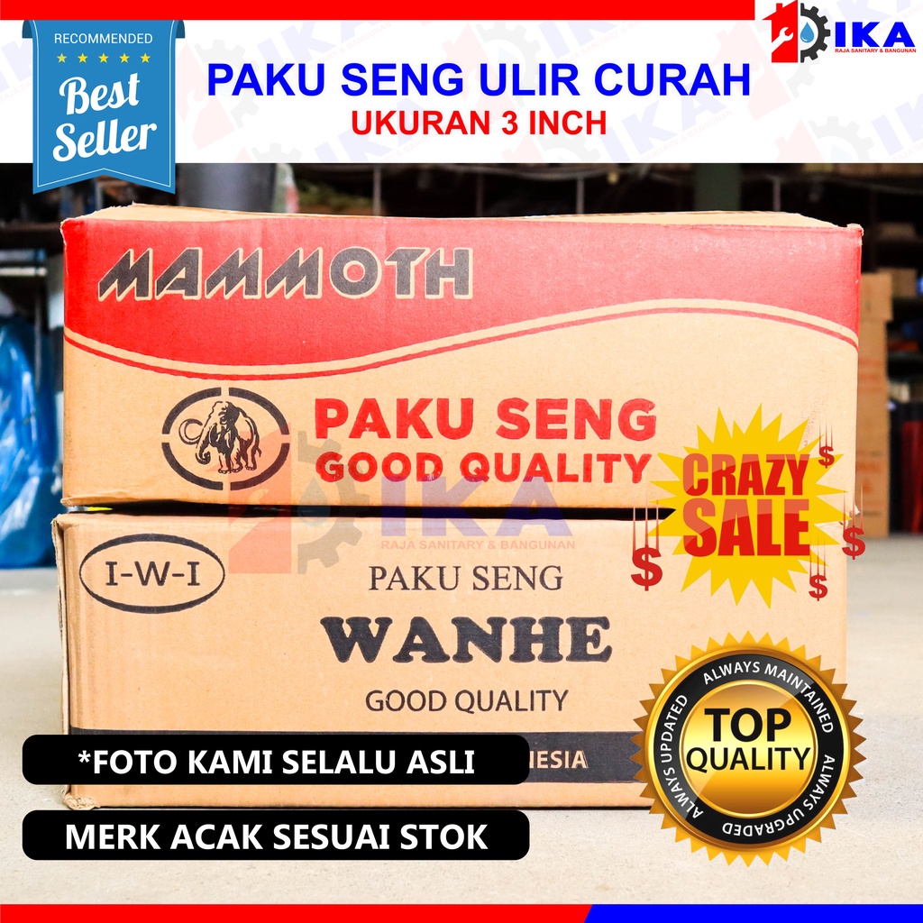 PAKU PAYUNG 3 INCH / 7 CM / PAKU SENG / PAKU ASBES CURAH 8 Kg