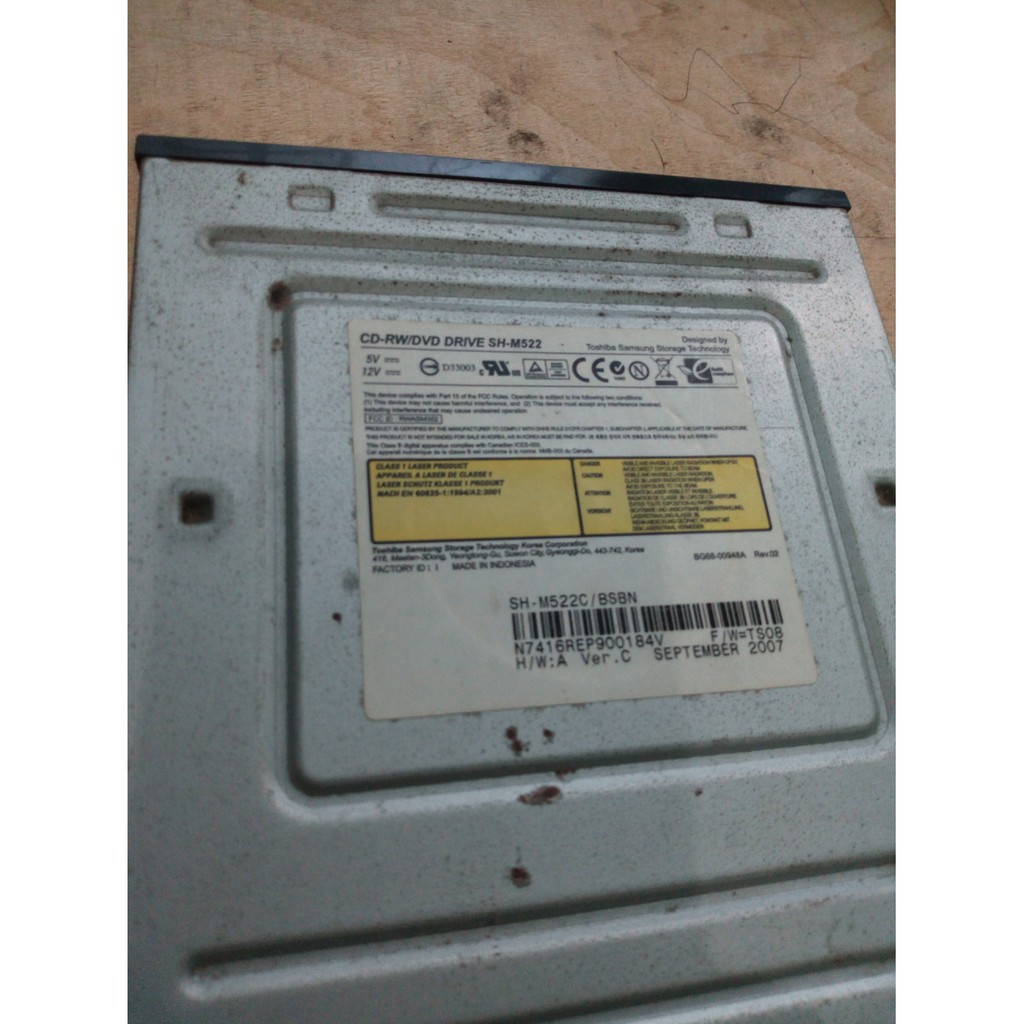 CD RW/DVD Room Merk Samsung Port IDE bekas