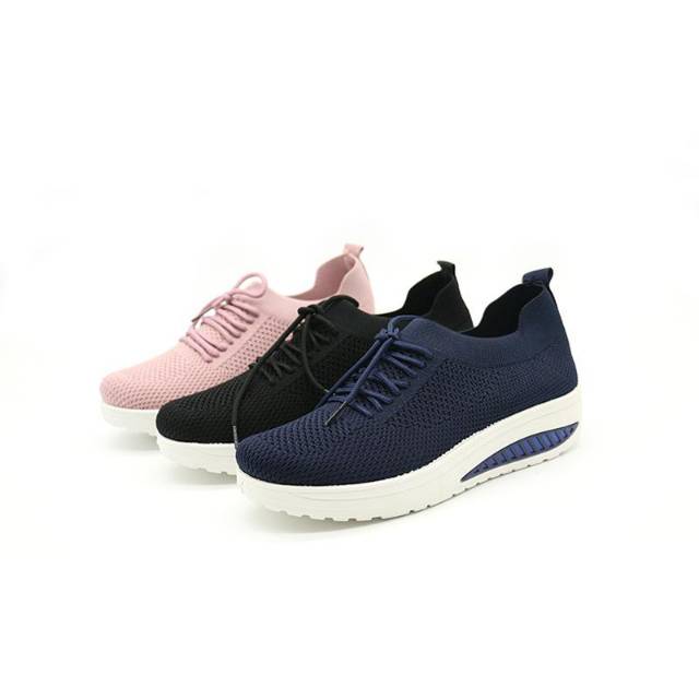 [GROSIR][COD] SEVEN_DAY SEPATU RAJUT WEDGES WANITA IMPORT CASUAL SPORT SHOES FZ-022