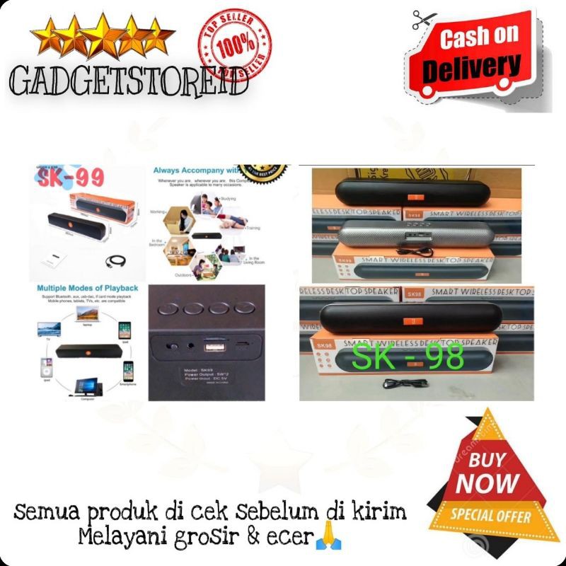 GG - SPEAKER BLUETOOTH/WIRELESS SPEAKER J SK-98 HIGH QUALITY BASS SK-98 SK-99