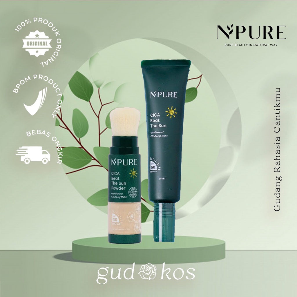 NPURE / N'pure Cica Beat The Sun SPF 30 ++ Sunscreen Powder - Sunblock Tabir Surya Anti Sinar Matahari