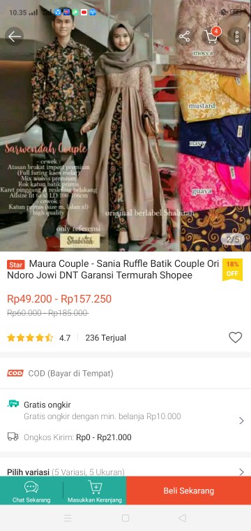 Maura Couple - Sania Ruffle Batik Couple Ori Ndoro Jowi Dnt Garansi Termurah Shopee - Sarwendah