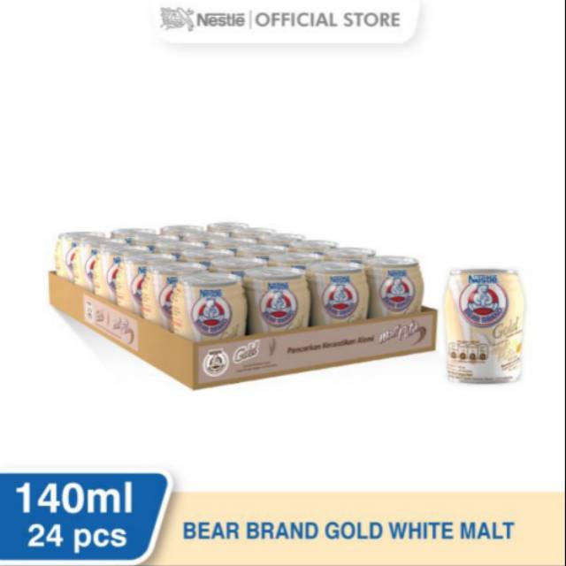 Susu Nestle Bear Brand Gold Malt 140mlx24pcs 1karton