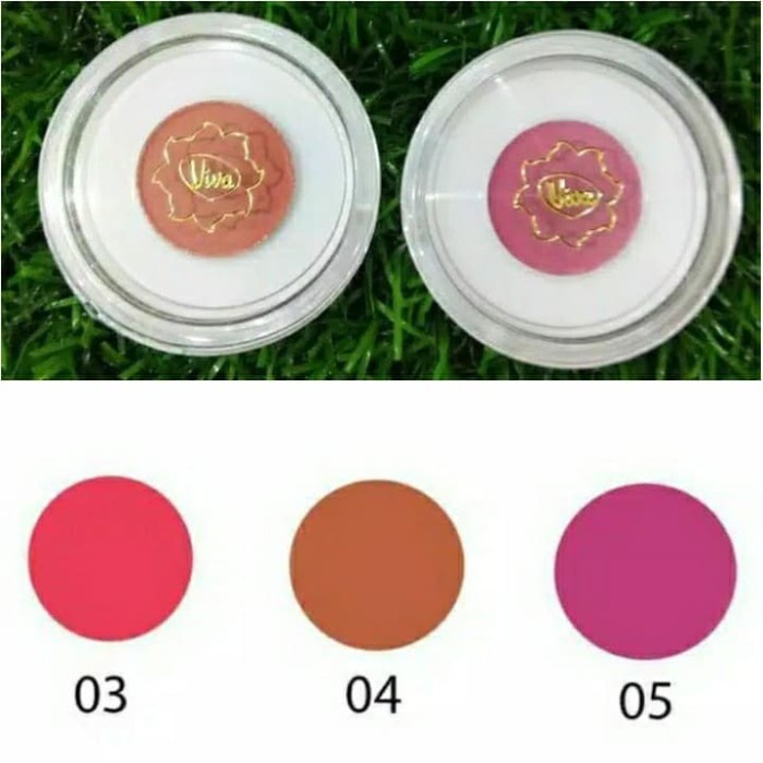 ✿ELYSABETHME✿ (🆅🅸🆅🅰) Viva fin touch blush on padat powder perona pipi cream lembut