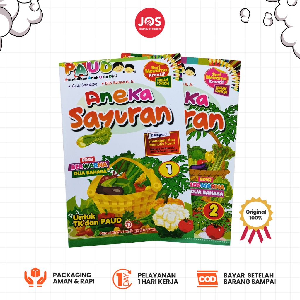 Jual Buku Mewarnai Anak Paud Kreatif Aneka Sayuran Menebali Dan Menulis ...