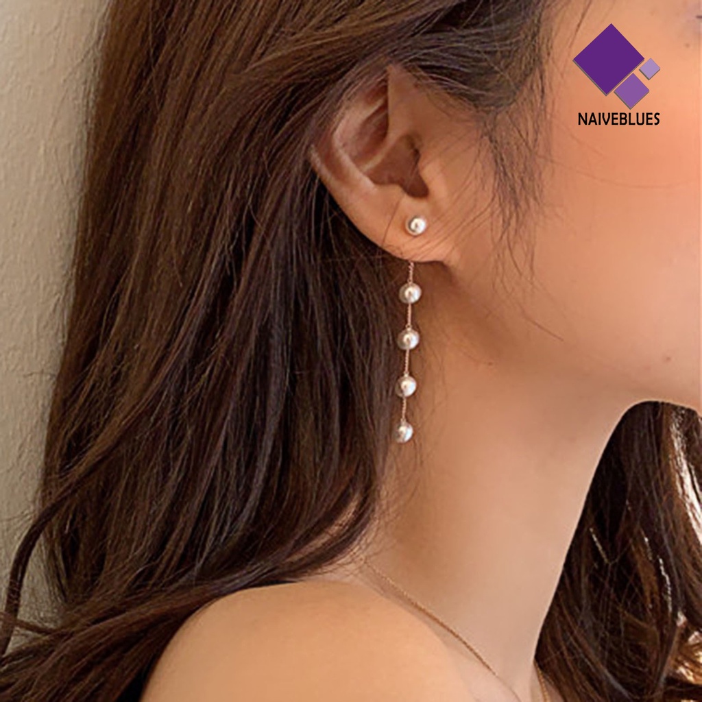 Anting Stud Rumbai Mutiara Tiruan Untuk Wanita