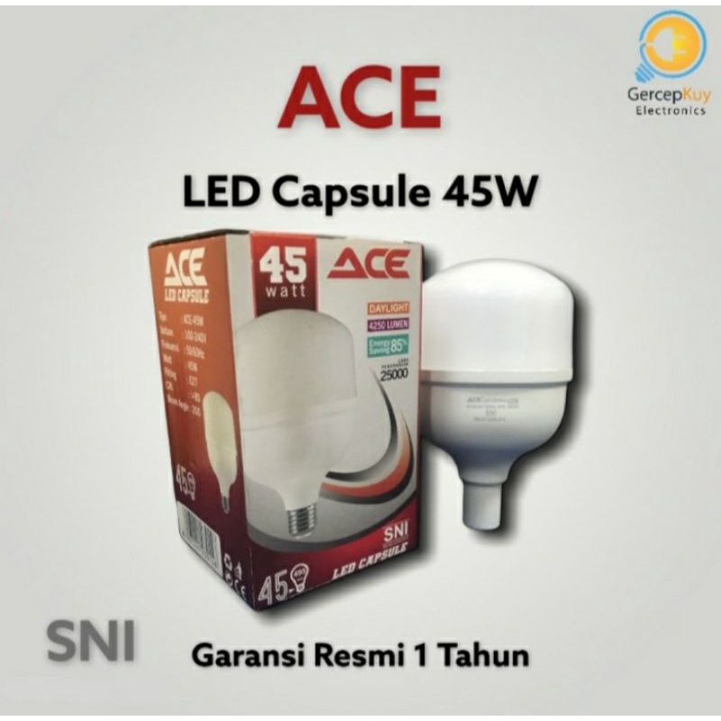 Lampu LED Capsule ACE 45 Watt Putih E27