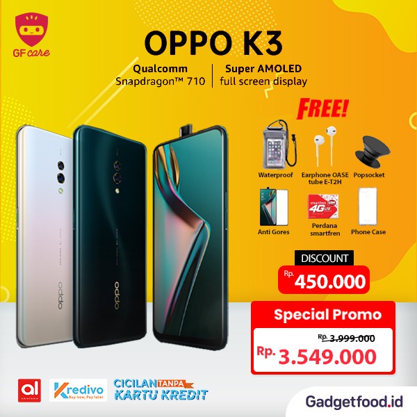 OPPO K3 RAM 6/64GB ORIGINAL SMARTPHONE TERBARU HANDPHONE HP OPPO GARANSI RESMI FULL SCREEN COD