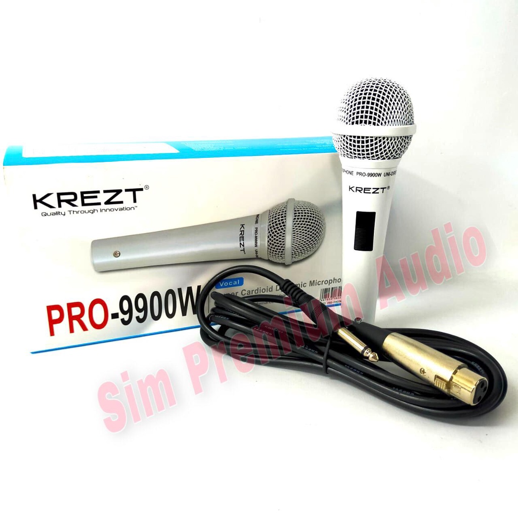 MICROPHONE MIC KABEL KREZT PRO 9900 PRO9900 VOCAL DYNAMIC ORIGINAL