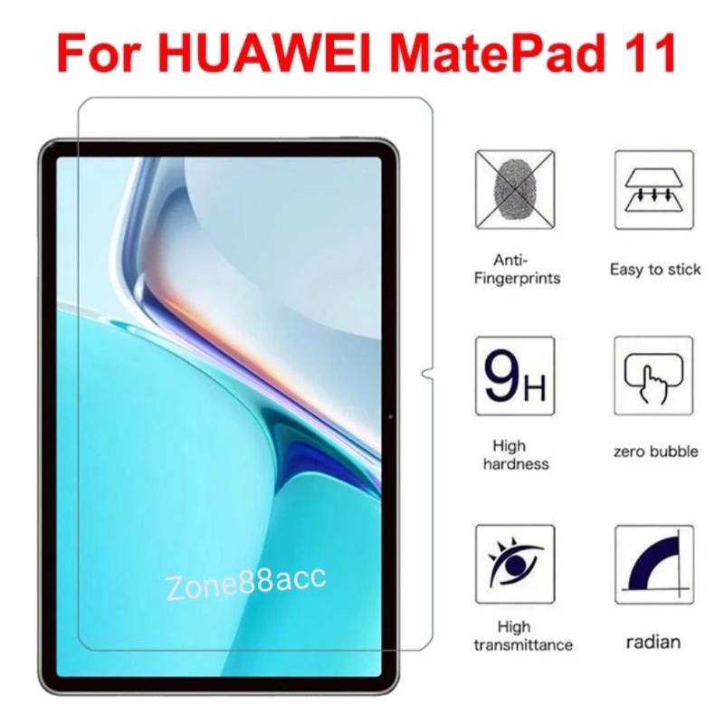 Antigores Tab Huawei Matepad 11 2021 2023 Tempered Glass Screen Guard protector TG Pelindung Layar Tablet