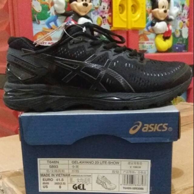 Asics Gel Kayano 23 Full Black Shopee Indonesia