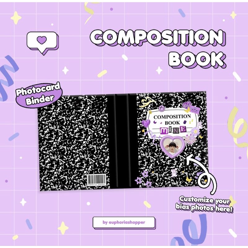 custom photocard binder composition kpop bts nct treasure stray kids