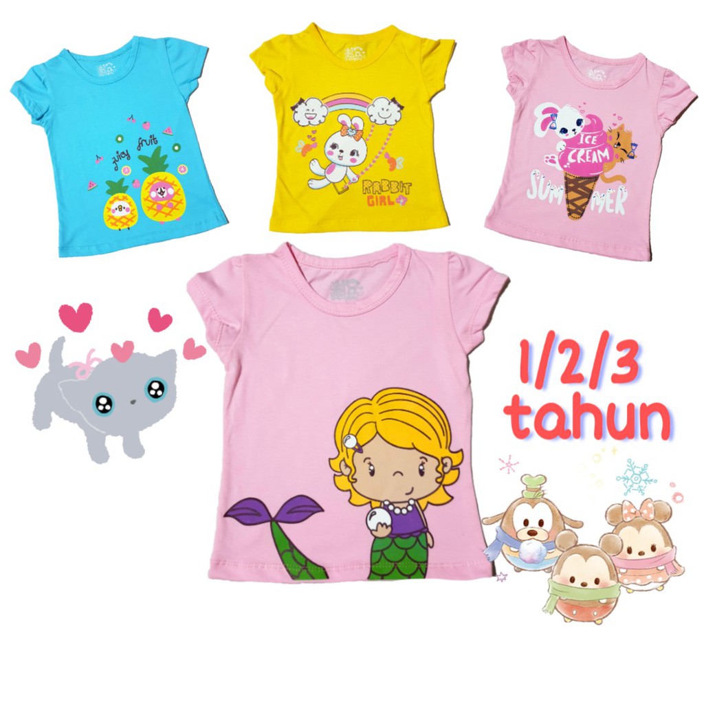  Kaos  Baby Kaos  Anak  girl 1 3 tahun murah  kids junction 