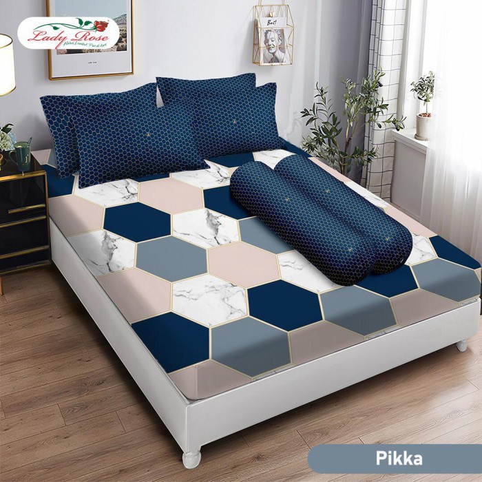 Sprei Lady Rose Sprei Queen 160x200 Terlaris motif Pikka - Ladyrose(L7Q5) Sprei Polos Sprei Set Spre