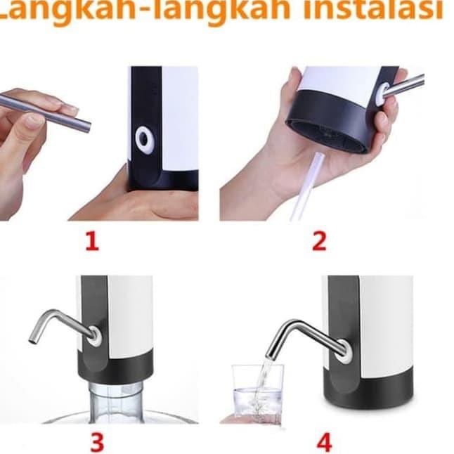 ❆ Pompa Galon Elektrik Electric Otomatis Rechargeable LED SX201 SX 201 SX-201 Bisa Di CAS Pompa Galo