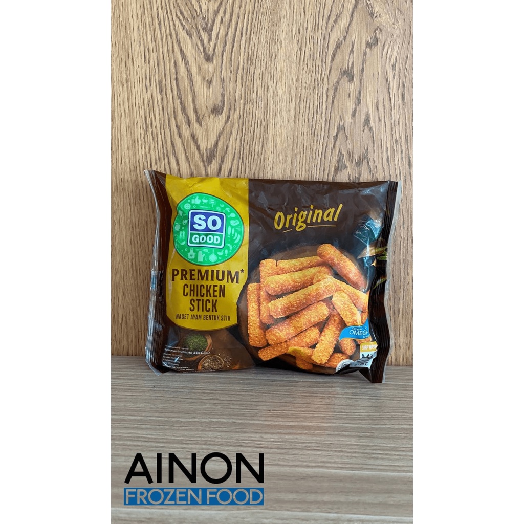 

SO GOOD CHICKEN STICK PREMIUM 400GR / NAGET AYAM BENTUK STIK PREMIUM