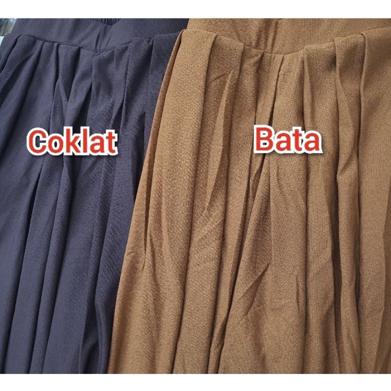 celana rok rempel kullot lebar payung premium bigsize