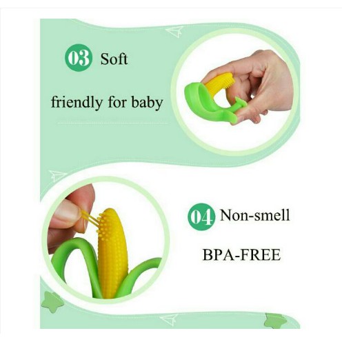 Teether Banana Silicone Sikat Gigi Pisang Gigitan Bayi