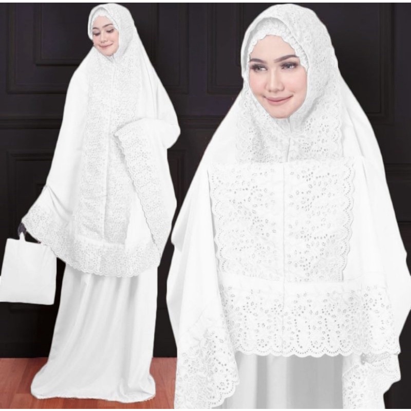 MUKENA KATUN POLOS FATIMAH KHADIJAH , MUKENA DEWASA ( MK-21 )