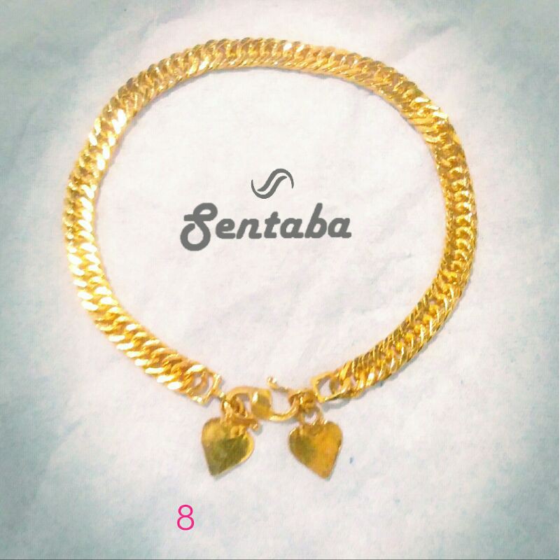 Gelang Perak Sepuh/Lapis Emas