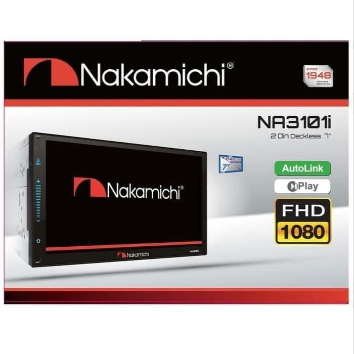 Head Unit Mobil Double Din Nakamichi 7 inch Full Glass Mirrorlink Deckless Full HD Quality Original
