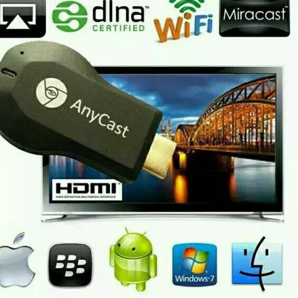 Bagus Banget.. anycast alat untuk menampilkan hp ke tv wireless wifi receiver hdmi dongle micro usb