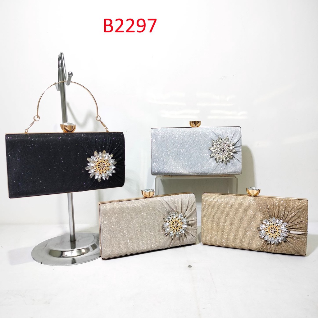 Model Baru! Clutch Pesta Farnell Import Tas Kondangan Wanita Diamond B2201/B2297 Cantik Elegan