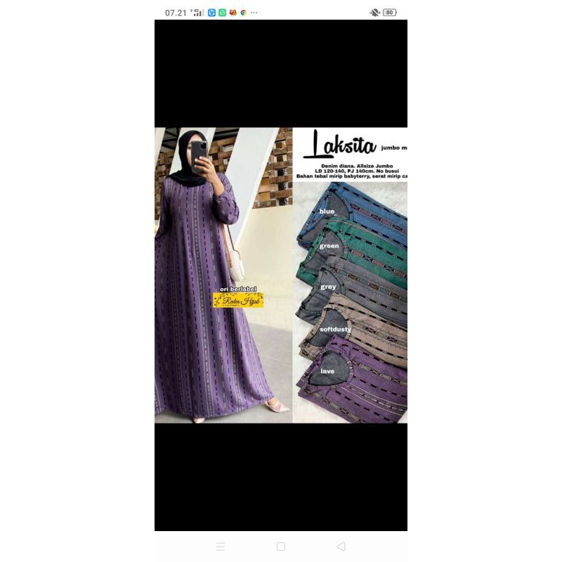 Gamis jumbo Laksita maxy