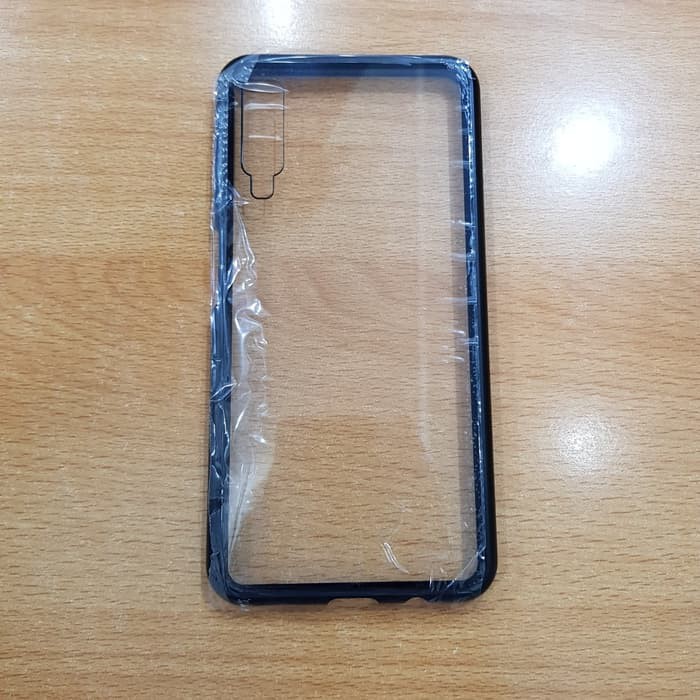 Case Magnet Magnetic Samsung A7 2018 Cover 360 Back Tempered Glass