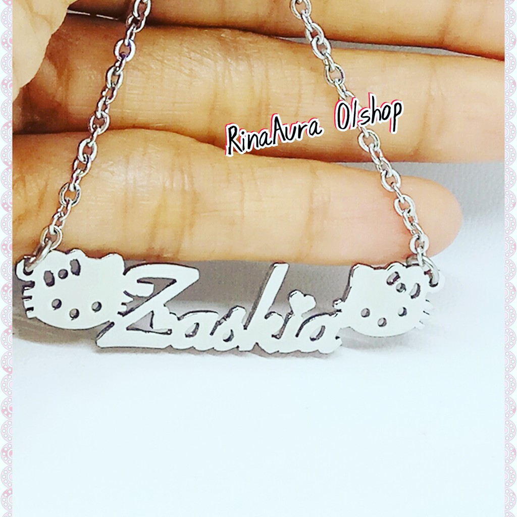 Kalung nama silver hellokitty KS 001
