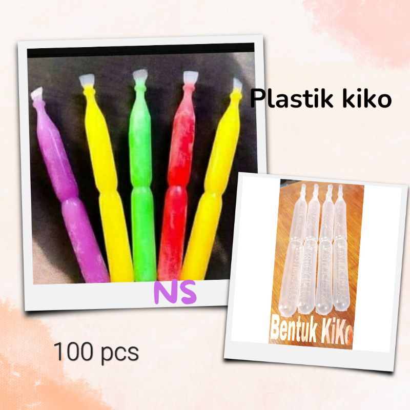 (murah) Plastik  Es Kiko 100 pc, Plastik Wawan, Plastik Es Ulir, Plastik Es Pudot