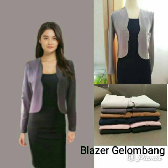 Blazer Gelombang Warna All Size dan XL